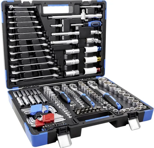 Güde 39003 Werkzeugkoffer GWZK 157 - 157-teiliges Werkzeugset - Werkzeug-Sets: Hochwertiger Koffer mit 157 Teilen aus Chrom-Vanadium-Stahl, ideal für präzise Schraubenarbeiten in Werkstatt und Haushalt.
