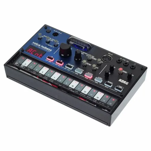 KORG volca nubass - Vacuum Tube Synthesiser - Tabletop-Synthesizer mit einzigartiger Nutube-Vakuumröhre für fetten Klang, kompakt und batteriebetrieben - ideal für kreative Basslines überall.