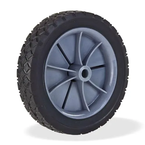 DEMA Ersatzrad für Entmooser/Rasenstriegel RS 100, Vollgummireifen, Rad Ø 175 mm, Felge Ø 128 mm, Laufbreite 34 mm, Aufnahme Ø 12 mm, Nabenlänge 33 mm