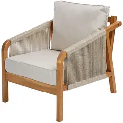 Butlers Outdoor-Sessel, Braun, Holzwerkstoff, 80x69x70 cm, FSC 100%, Loungemöbel, Lounge-Sessel