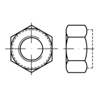 DIN 6924 Sechskantmutter M 20 x 2,5 - 50 Stück, selbstsichernd und galvanisch verzinkt - Sicherungsmutter, mit nichtmetallischem Einsatz für hohe Sicherheit und Stabilität, ideal für anspruchsvolle Anwendungen.