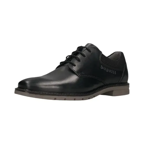 bugatti Schnürschuh 43 EU – Eleganter Lederschuh - Hochwertiger Schnürschuh in Größe 43, gefertigt aus Leder mit synthetischem Innenmaterial. Ideal für stilvolle Anlässe und den täglichen Gebrauch. Bequeme Passform und strapazierfähige TPU-Sohle.