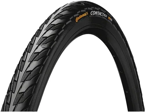 Continental Contact E-25 Drahtreifen 28x1,4 Zoll - Fahrradreifen für City- und Trekkingräder, langlebig und ideal für komfortable Fahrten auf verschiedenen Untergründen.