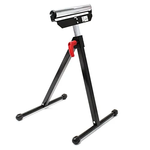 Höhenverstellbarer Rollenständer bis 60 kg - Robuster Metallrollenständer, höhenverstellbar von 68-110 cm, ideal für Werkstätten und Heimwerkerprojekte.