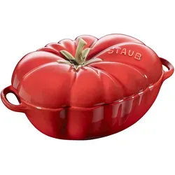 Staub Tomaten Cocotte 405118550 - Emaillierte Keramikauflaufform, ideal für portionsweise Zubereitung und Servieren, mikrowellen- und backofengeeignet, leicht zu reinigen.