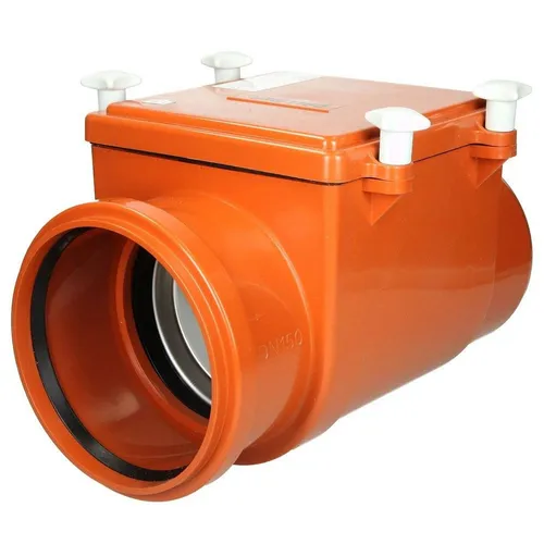 Rückstauverschluss DN110 mit Edelstahlklappe Rattensperre Rückstauklappe HT KG