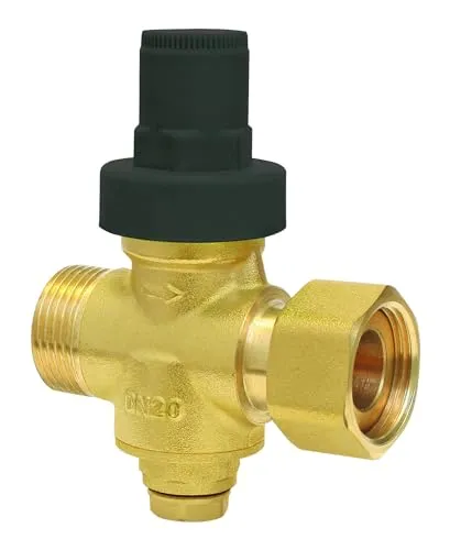 SOMATHERM FOR YOU - Kolbendruckminderer - Drehmutter -MALE 20/27 - Outlet Manometer auf unter - Einstellen der Auslassdruck durch Schlitzschraube - Druck Maximaler Eingangsdruck 10 bar