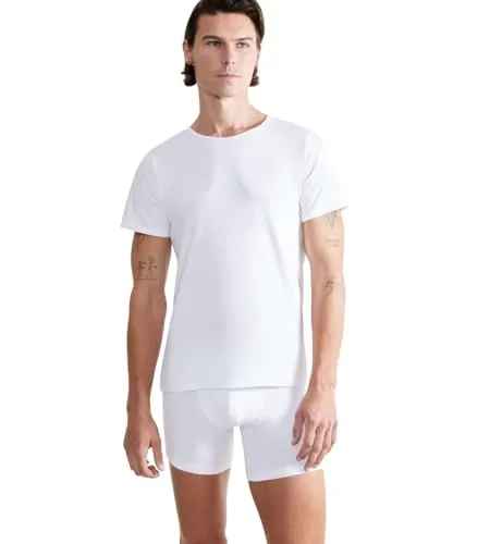 Sloggi Men Ever Ease O-Neck Weiß Baumwolle Medium Herren - Herrenunterhemden, weiches T-Shirt aus 95% Baumwolle für optimalen Tragekomfort und Atmungsaktivität – ideal für den ganzen Tag.