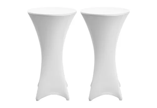 Beautissu Stehtischhusse Stella, 2er Set Stretch Ø60-65cm