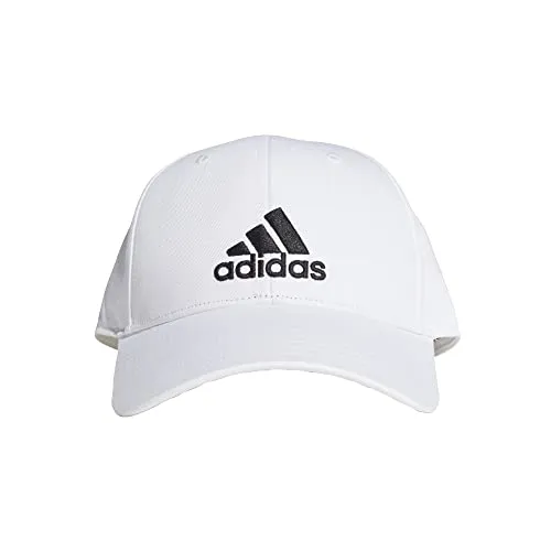 adidas Baseball Cotton Twill Kappe, White/White/Black, OSFM