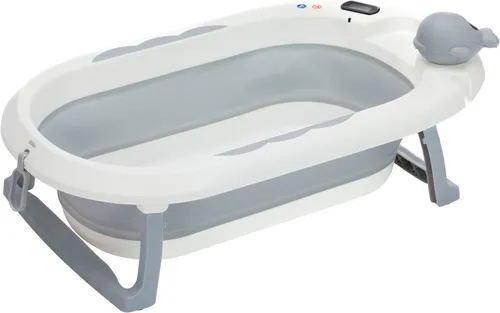 Fillikid Faltbadewanne Beluga grau mit Temperaturmessung