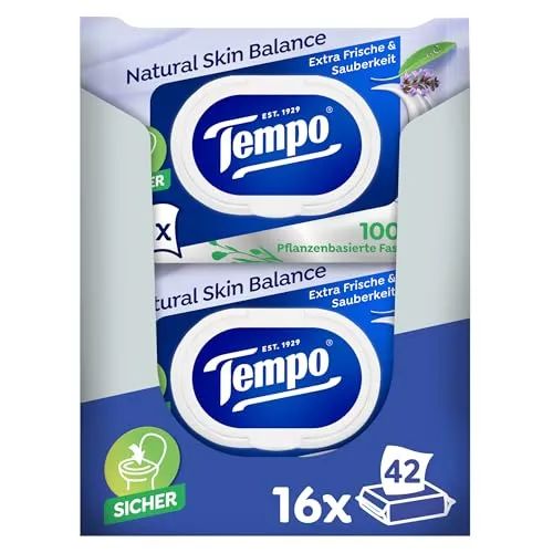 Tempo Feuchte Toilettentücher Natural Skin Balance von Tempo