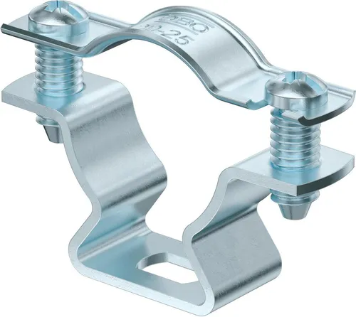 OBO Bettermann Abstandschelle ASL 733 25 G, 20-25mm - Robuste Abstandschelle für die sichere Montage von Rohren und Kabeln. Mit selbstsicherndem Oberteil und Langloch-Befestigung. Ideal für Wand- und Deckenmontage, geprüft für den Brandschutz.