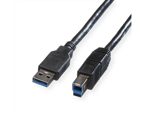 ROLINE USB 3.2 Gen 1 Kabel, Typ A-B USB-Kabel, USB 3 Typ A Männlich (Stecker), USB 3 Typ B Männlich (Stecker) (300.0 cm)