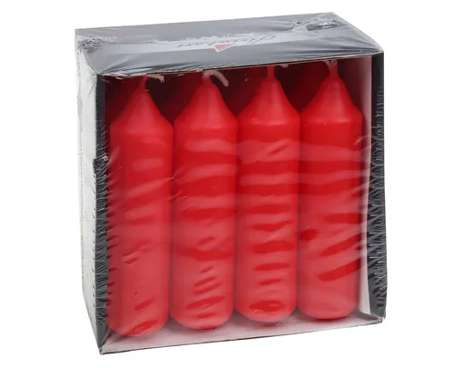 Steinhart Kerzen Adventskerze Adventskerzen Rot 100 x Ø 25 mm, 12 Stück