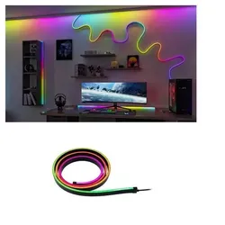 Paulmann EntertainLED LED Schlauch Black Neon 1,5m - RGB+ - LED-Lampe mit 1,5m flexiblem Schlauch in elegantem Schwarz, ideal für individuelle Lichteffekte. Einfache Steuerung durch Fernbedienung und dimmbare RGB Rainbow-Funktion für stimmungsvolles Ambiente.
