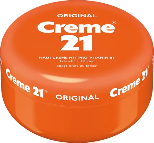 Creme 21 original Hautcreme mit Pro–Vitamin B5 250 ml Dose - Tagespflege für alle Hauttypen, spendet intensive Feuchtigkeit und pflegt die Haut mit Pro-Vitamin B5 für ein geschmeidiges Hautgefühl.