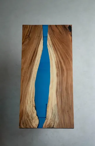 Esstisch River Table aus echtem Holz mit Epoxidharz 200x90 cm - Moderner Esstisch für bis zu 6 Personen, aus hochwertigem Holz und Epoxidharz. Ideal für stilvolle Esszimmergestaltung mit einzigartigem Design.