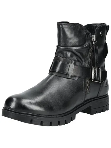 camel active Stiefelette aus Nappaleder in Schwarz, 38 EU - Wanderschuhe mit 3 cm Blockabsatz, ideal für casual Outfits, aus hochwertigem Nappaleder und mit praktischem Reißverschluss.
