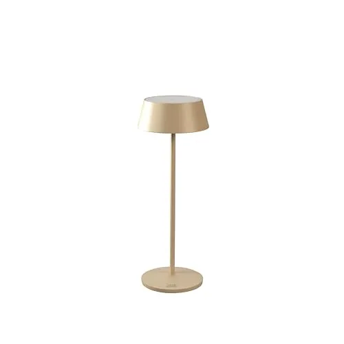 Konstsmide LED Tischlampe Menton | sand | Indoor/Outdoor | Kabellos | 11 x 30 x 11 cm | 7839-330