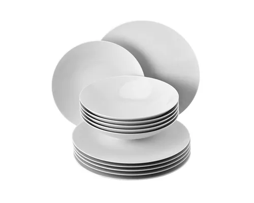 Rosenthal Tafelservice TAC Gropius 12-teilig - Elegantes 12-teiliges Geschirrset aus lebensmittelechter Keramik, stapelbar und ideal für stilvolle Anlässe, perfekt für Essen & Trinken.