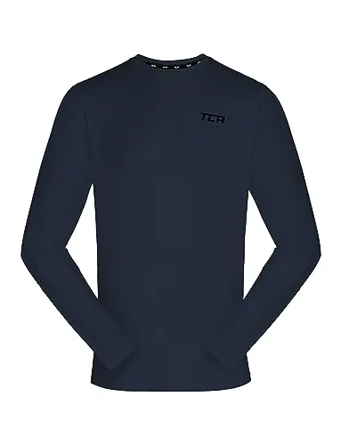 TCA Jungen Element Langarm Rundhalsausschnitt Laufshirt - Dunkelblau, 12-14 Jahre