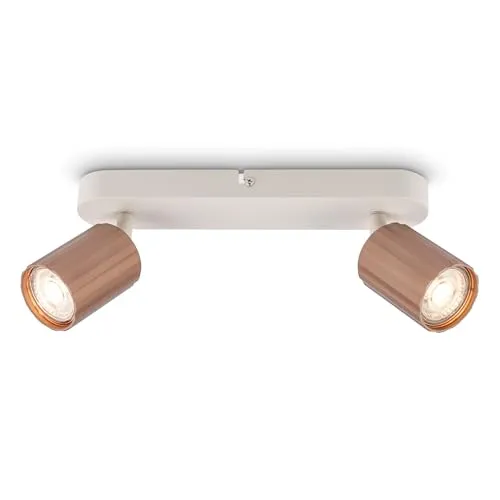 Moderne 2-flammige Deckenleuchte mit schwenkbaren Spots von Briloner