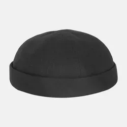 Hanseheld Docker Cap Leinen Schwarz - Caps & Hüte – Handgefertigte Docker Cap aus reinem Leinen, ideal für Frühling bis Herbst und atmungsaktiv, Made in Germany.