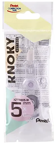 Pentel XZTTR805-WY Knoky Nachfülleinheit für Korrekturband, Länge 6m, Breite 5mm, 1 Stück