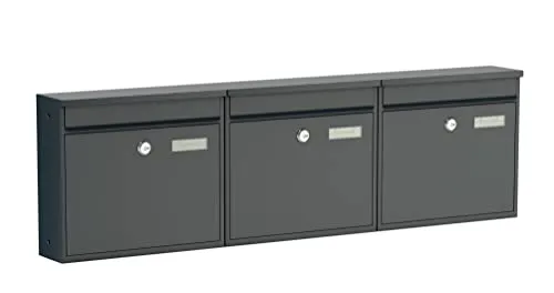 BASI Wandbriefkasten BK 360 M (Spar-Set, 3er Set) in grau von BASI