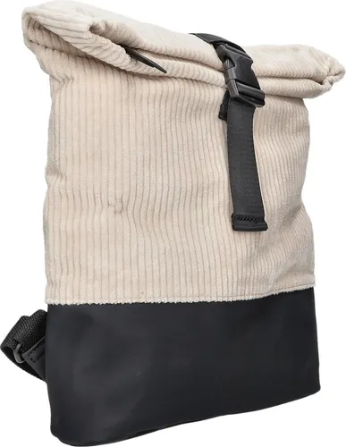 Rieker H1426-60 Damen Citypack - Beige - Moderner Rucksack in Beige mit modischer Kordoberfläche, verstellbaren Schultergurten und atmungsaktivem Mesh-Rückenteil für hohen Tragekomfort. Ideal für Alltag und Freizeit.