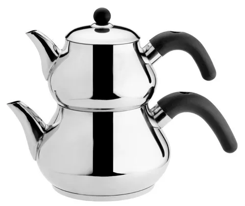 Teekanne Turkisch Tee Teekocher Caydanlik Edelstahl  Rostfrei 18/10 Teebereiter