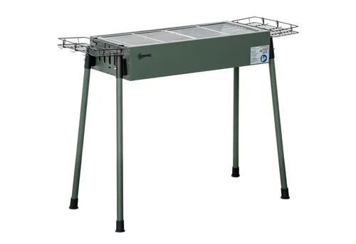 Outsunny Holzkohlegrill - Dunkelgrün 77x30x70 cm - Grill für bis zu 15 Portionen, ideal für Garten, Camping oder Strand. Einfach aufzubauen und perfekt für unvergessliche Mahlzeiten im Freien mit Familie und Freunden.