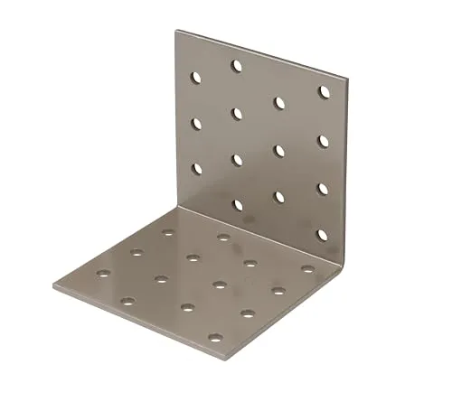 Alberts DURAVIS® Lochplattenwinkel 80x80mm | 25er Set - Praktische Halterungen mit dekorativem Design für verdeckte Montage. Hochwertige Duplexbeschichtung sorgt für Langlebigkeit und Wetterbeständigkeit. Ideal für kreative Bauprojekte und Konstruktionen.