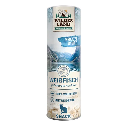Wildes Land - Freeze Dried Weißfisch Snack für Katzen 16g 100% Weißfisch