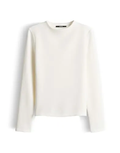 someday Damen Langarmshirt | KANGELIE Slim Longsleeve mit supersofter Textur Milk, 36