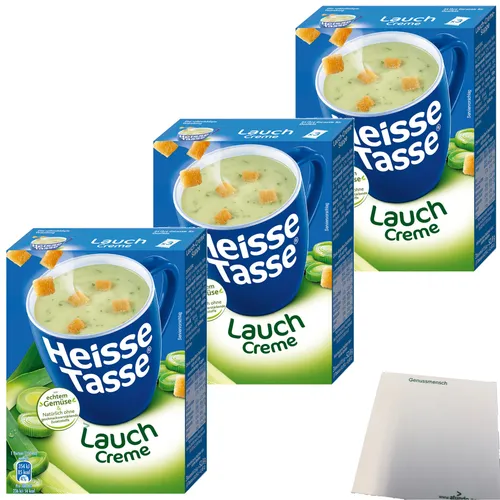 Erasco Heisse Tasse Lauch Creme Suppe 3er Pack 9 Beutel a 17,66g usy Block