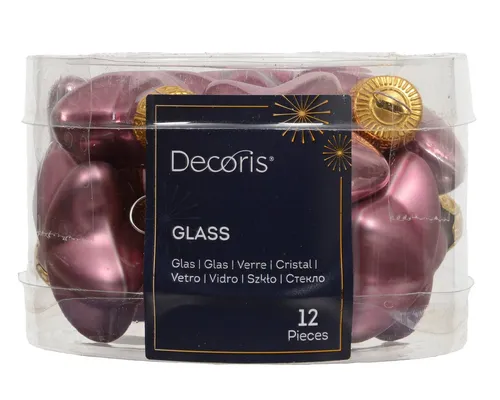 Kaemingk Christbaumschmuck, Christbaumschmuck Sterne 4cm Glas 12 Stück - Vintagerosa