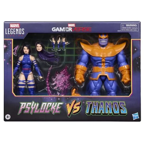 Marvel Legends Series Gamerverse Psylocke vs Thanos Action-Sammelfiguren, Violett