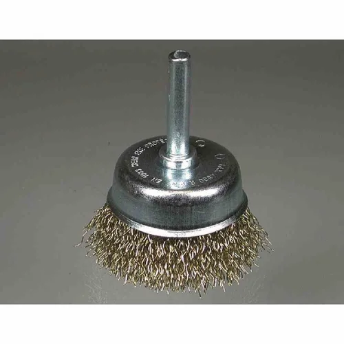 Ironside 243-027/600041 Topfbürste verm50mm 0,3mm gewellt, 6mm-Schaft, silber