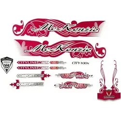 Fahrrad DEKOR Satz Aufkleber Rahmen Girl Lady Bike Sticker MC KENZIE rosa violett - Rosa
