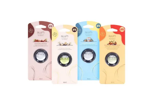 RUUM Raumduft Mix-Set (Set, 4-St., 4 x 4ml Duftvariationen), Lufterfrischer für Auto Fahrzeuginnenraum