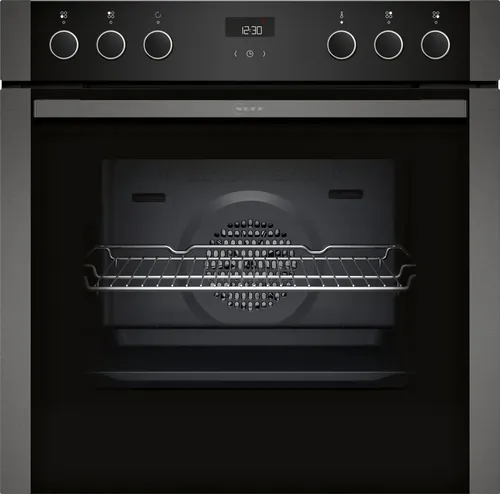 Neff E1ACE2AG4 Einbau-Herd 60 x 60 cm - Graphite-Grey - Einbau-Herd mit 7 Beheizungsarten und 71 l Garraumvolumen. Ideal für vielseitige Kochmöglichkeiten und einfache Reinigung dank Easy Clean®.