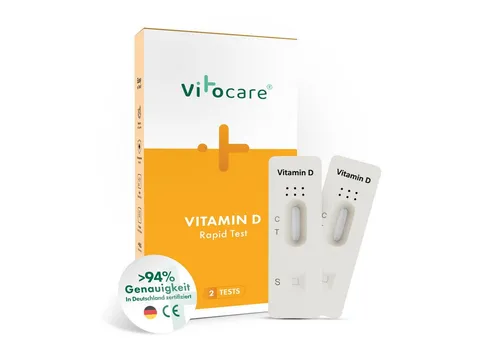 Vitocare Blutzucker-Teststreifen Vitocare Vitamin D Test f. Zuhause, Vitamin D Mangel Selbsttest 2x