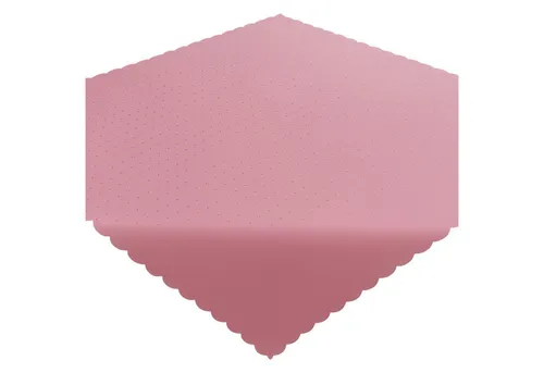 matches21 HOME & HOBBY Tischdecke Tischdecke 90 x 90 cm in Altrosa für Esstisch & Küche (1-tlg), Waschbares Tischtuch mit gewelltem Rand