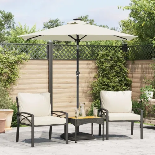 Maison Exclusive Sonnenschirm mit LED und Stahlmast 225x225 cm