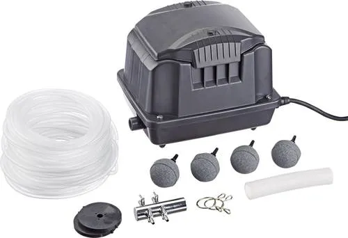 Pontec 43109 PondoAir Set 1800 Teichbelüfter - Wasserpumpen - Zuverlässiges Luftpumpenkomplettset mit 1.800 l/h für optimale Teichbelüftung, spritzwassergeschützt und leise im Betrieb.