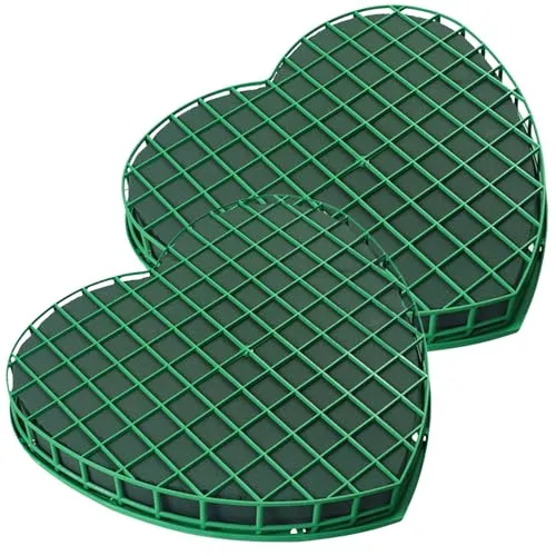 Stück Steckschaum Herz,Blumensteckmasse für Blumengestecke mit Gitter,Nasssteckschaum Steckschwamm,Steckmoos,Torten für zum Basteln für Feiern,Auto,Hochzeit,Geschenke,Frischblumen,moos Geburtstag 2