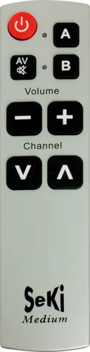 Universal Fernbedienung SeKi Medium Silber – Lernfähig für Senioren und Kinder - Fernbedienungen für alle Marken, kabellos und einfach zu bedienen, ideal für Senioren und Kinder, mit einer Reichweite von 5-10 m.