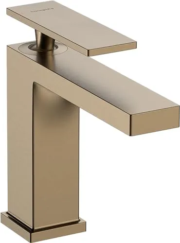 hansgrohe Einhebel-Waschtischarmatur Tecturis E - Waschtischarmatur mit Comfort-Zone 110 und eleganter brushed bronze Oberfläche, ideal für moderne Badezimmer und komfortable Nutzung.